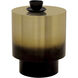 Frida 21.25 X 18 inch Antique Brass / Black / Antique Brass End Table